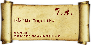 Tóth Angelika névjegykártya