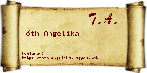 Tóth Angelika névjegykártya